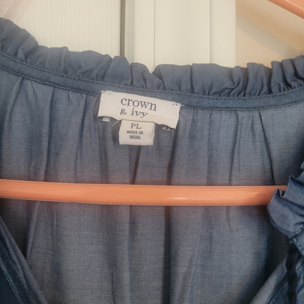 Crown & Ivy Blue Ruffled Dress - Picture 3 of 4